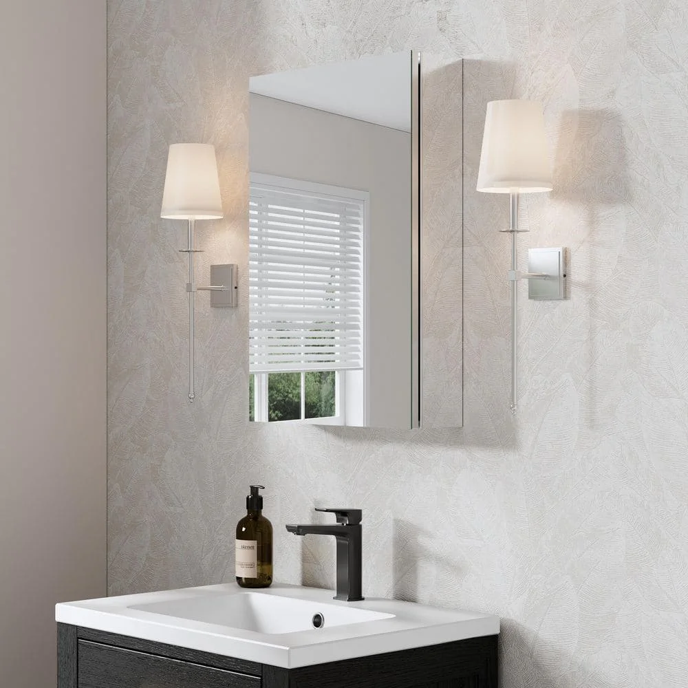 WELLFOR ROSA  Aluminum Tri-View Medicine Cabinet