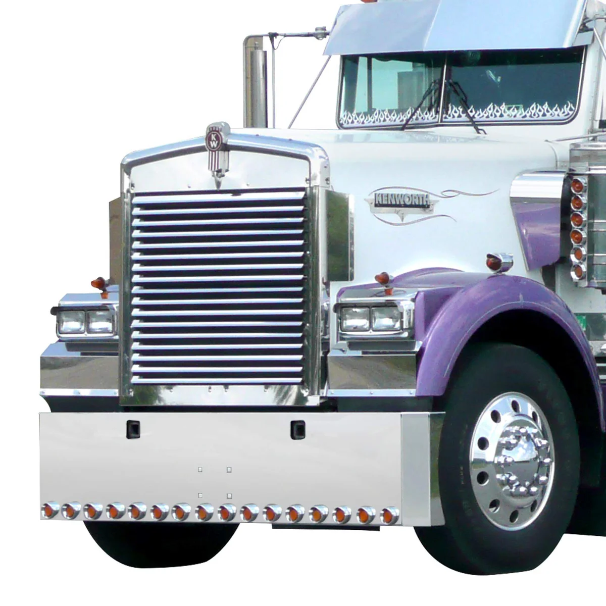 RoadWorks Stainless Steel Truck Grille w/ 17 Louvered Bars