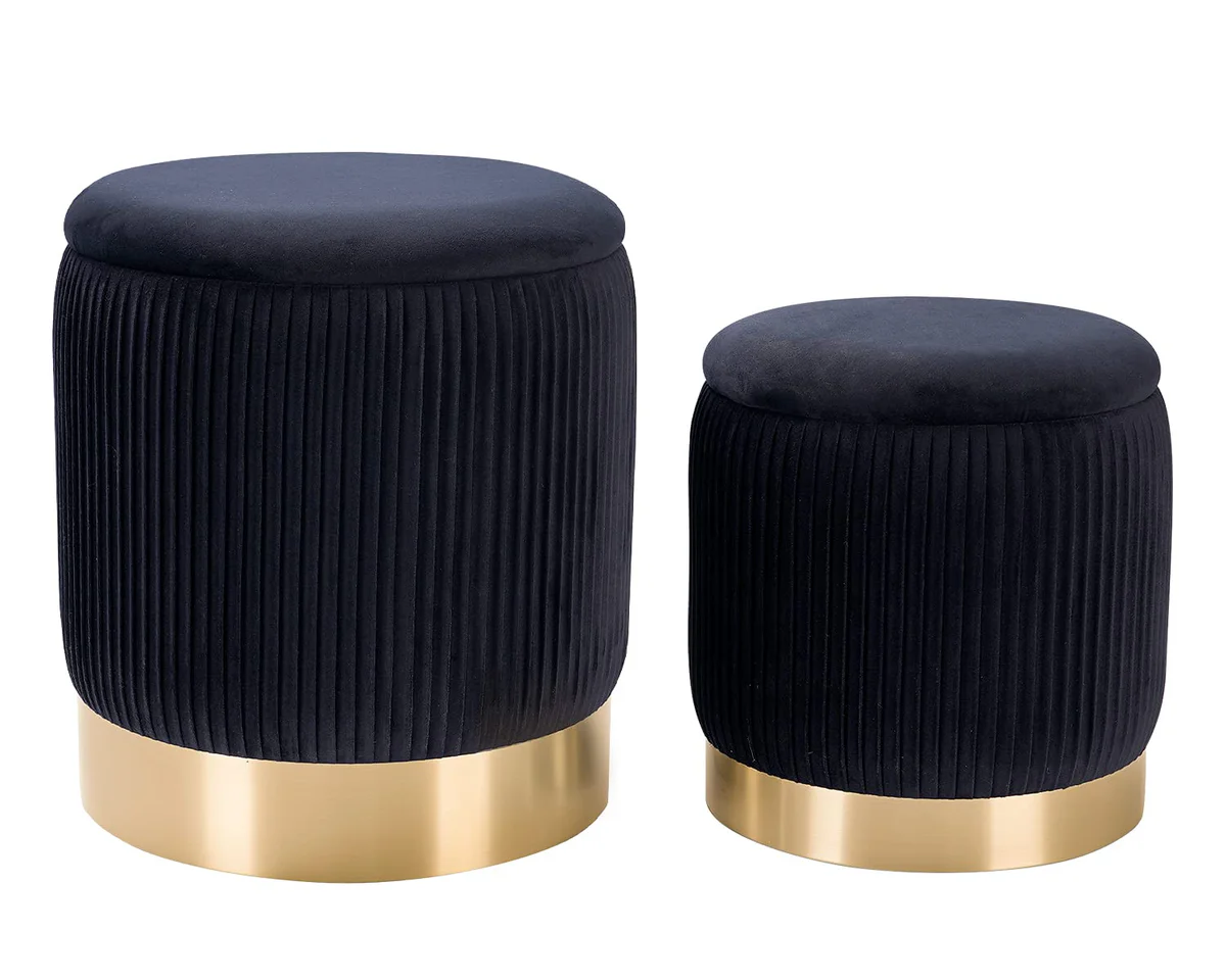 JUUON Velvet Storage Ottomans