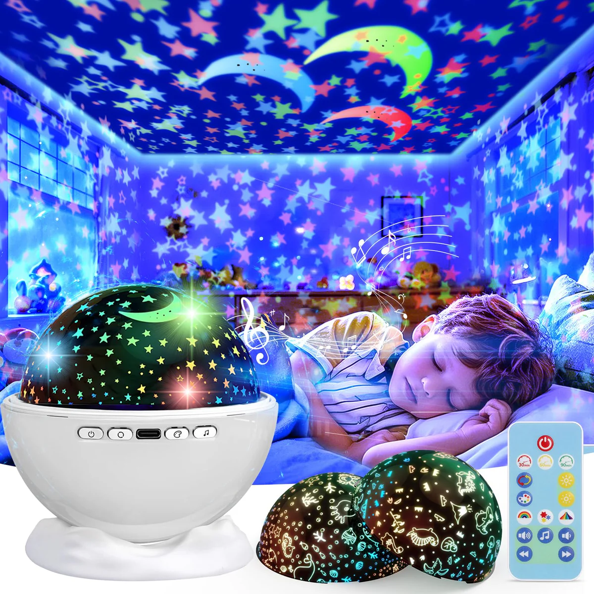 BAISIQILB Star Projector Night Light for Kids