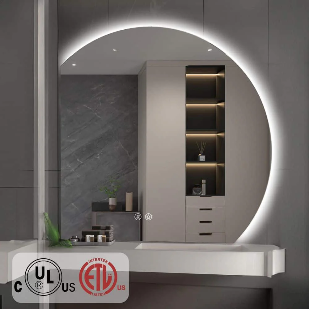 YULIKA Frameless Wall Vanity Mirror
