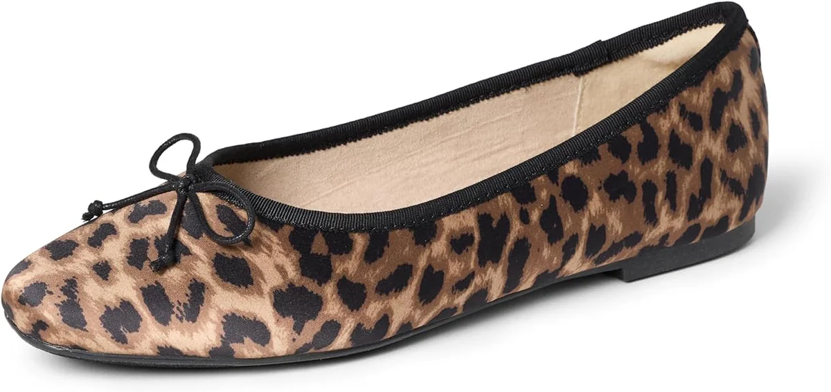 The Drop Leopard Print Ballet Flat with Bow