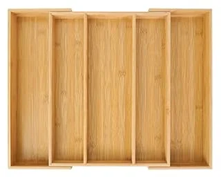 Utoplike Bamboo Expandable Kitchen Drawer Organizer