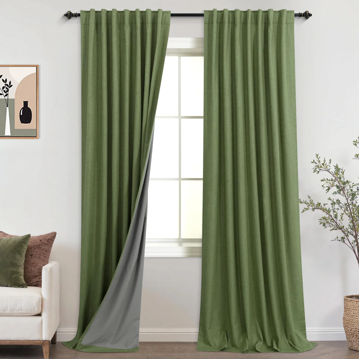KOUFALL Blackout Window Curtain Panel Drapes