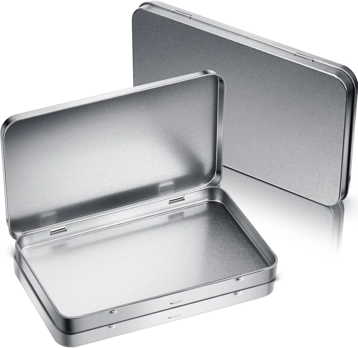 Geiserailie Metal Hinged Tin Box Empty Container