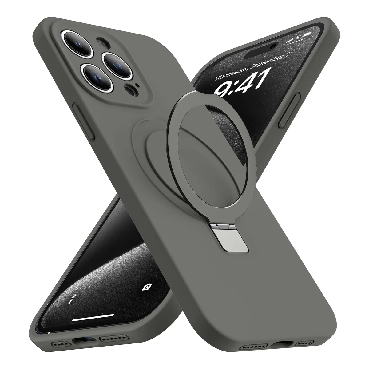 SKYLMW iPhone 15 Pro Max Case with Magnetic Stand