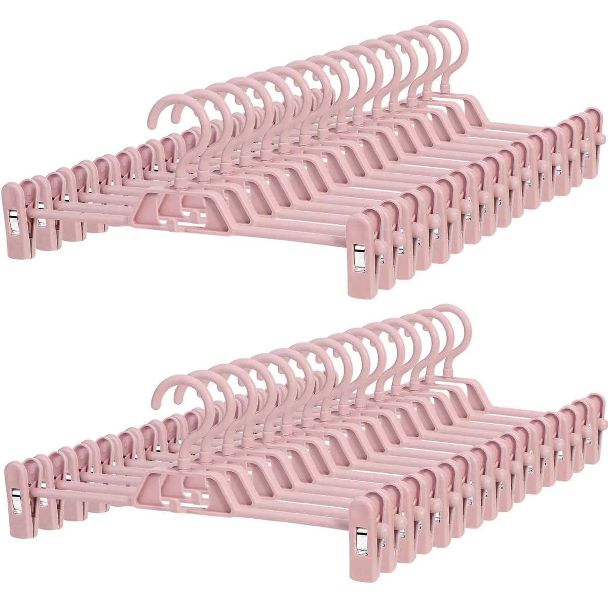 POZEAN Pack of 30 Pant Hangers with Clips