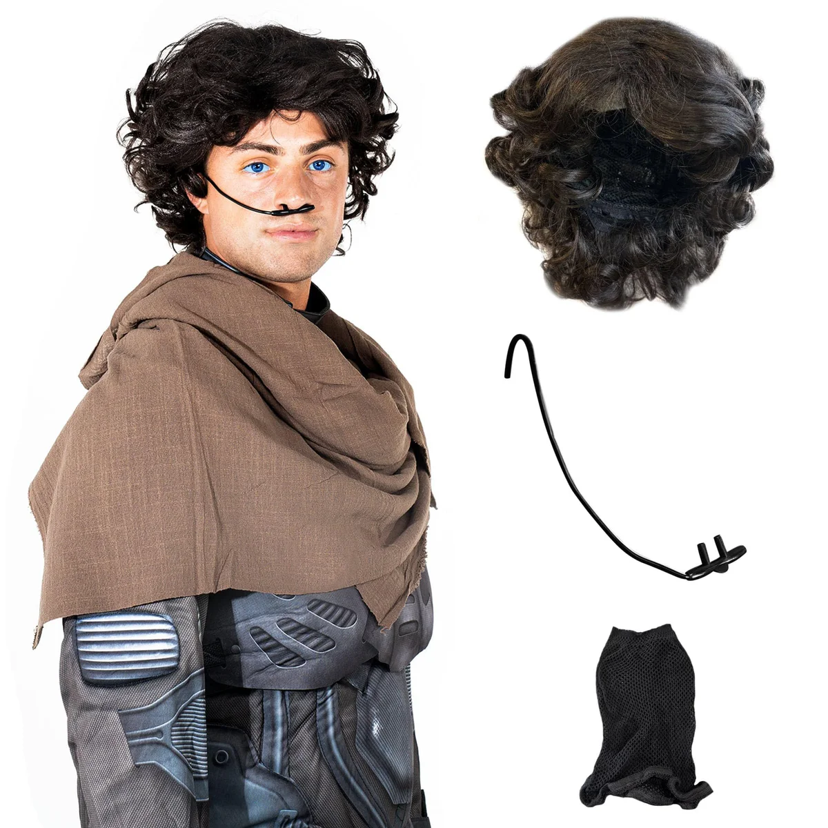 Watt's Wigs Desert Warrior Dune Costume Set