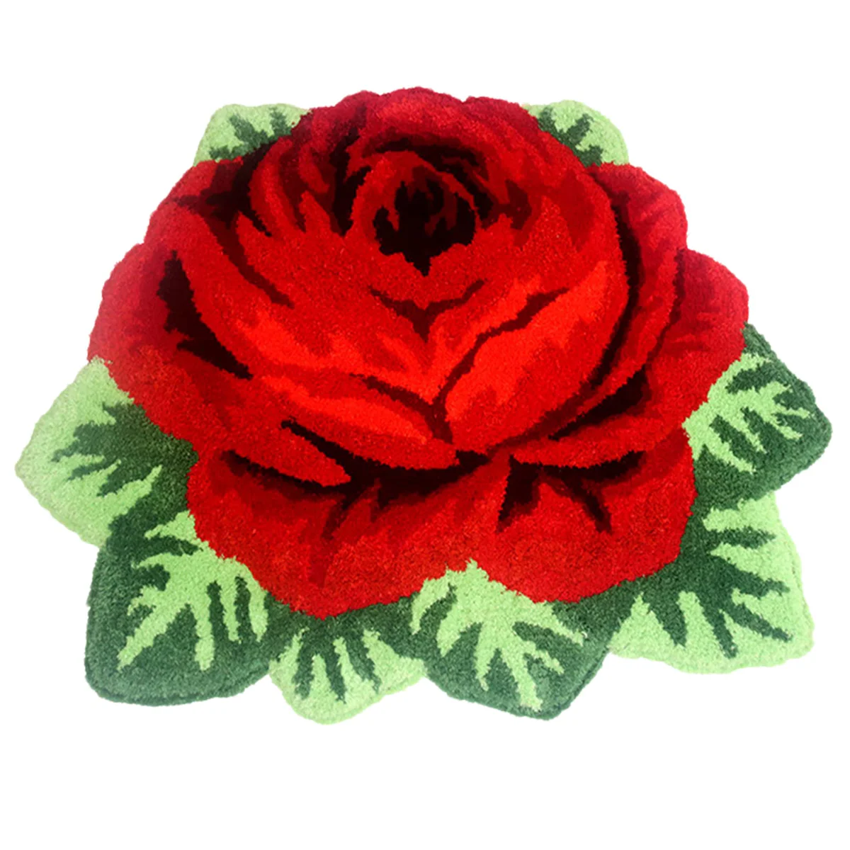 ABREEZE Rose Shaped Shaggy Area Rug