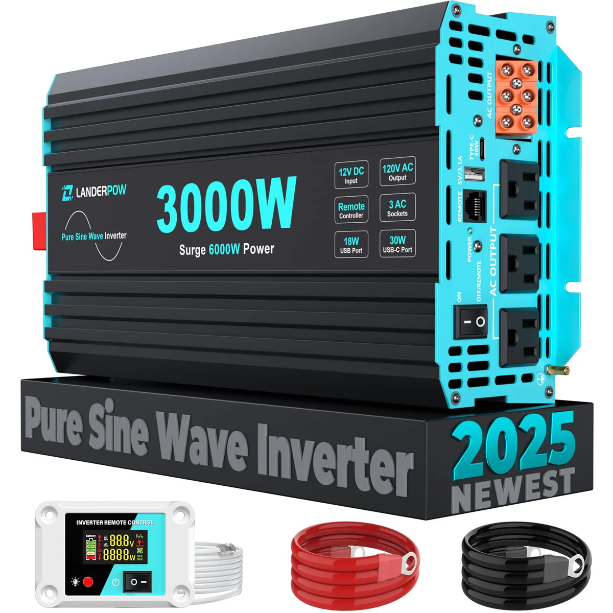 LANDERPOW Pure Sine Wave Power Inverter