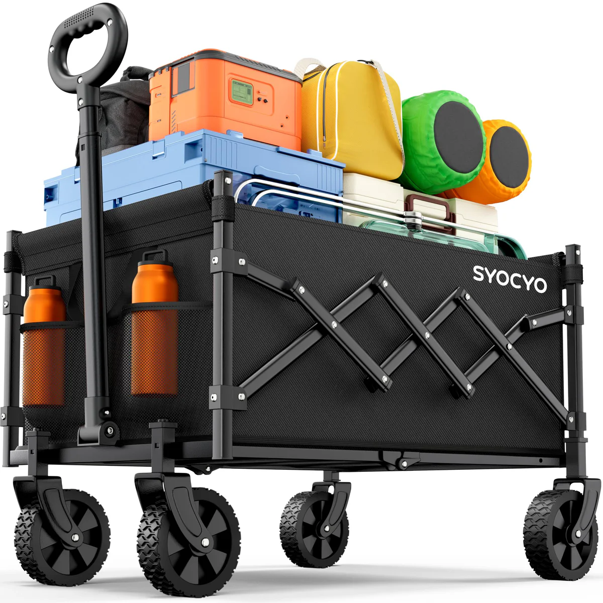 SYOCYO Folding Collapsible Utility Wagon Cart