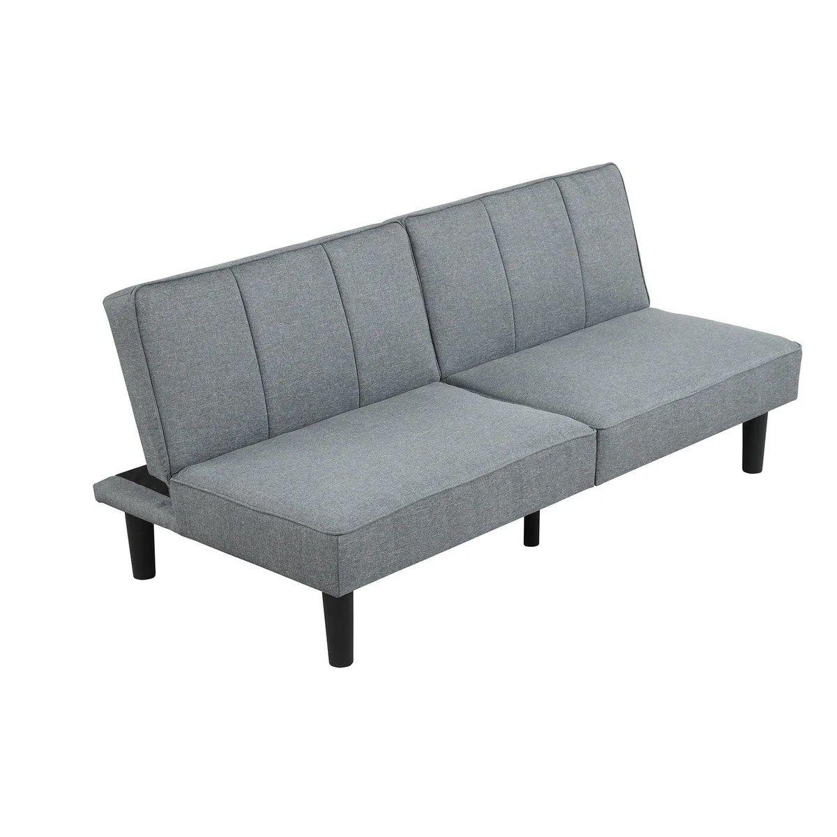 Mainstays 66" Studio Futon, Gray Linen Upholstery