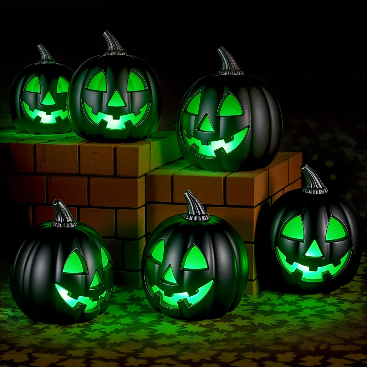Kittmip Lighted Jack O' Lanterns Halloween Decorations