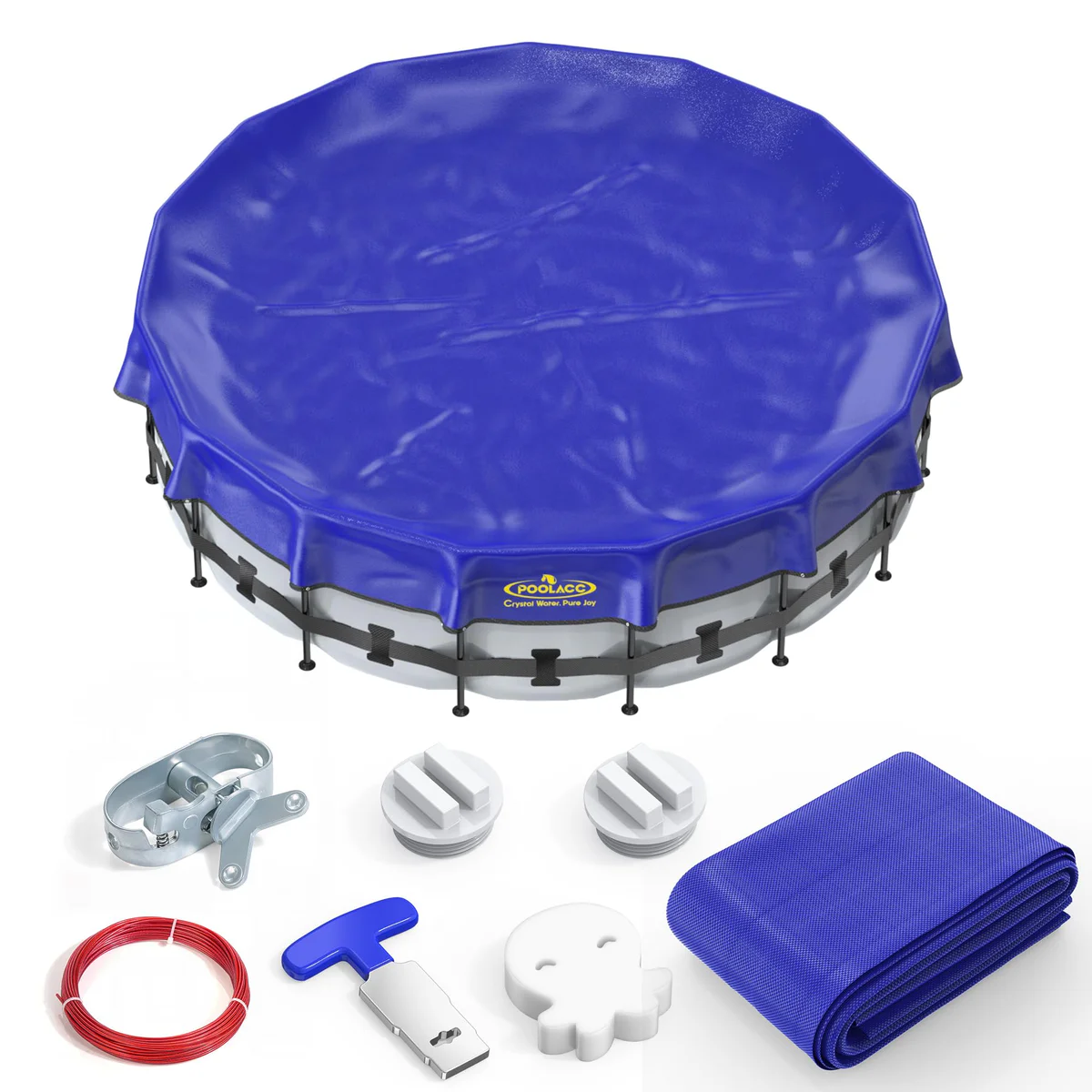 POOLACC Round Above Ground Winter Pool Cover