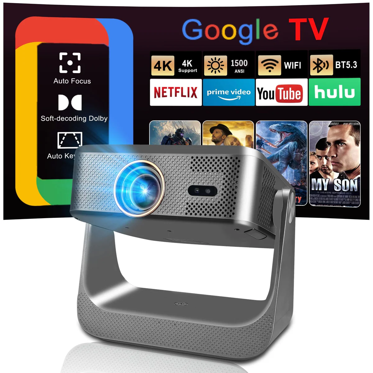 WTONISY Smart TV Projector