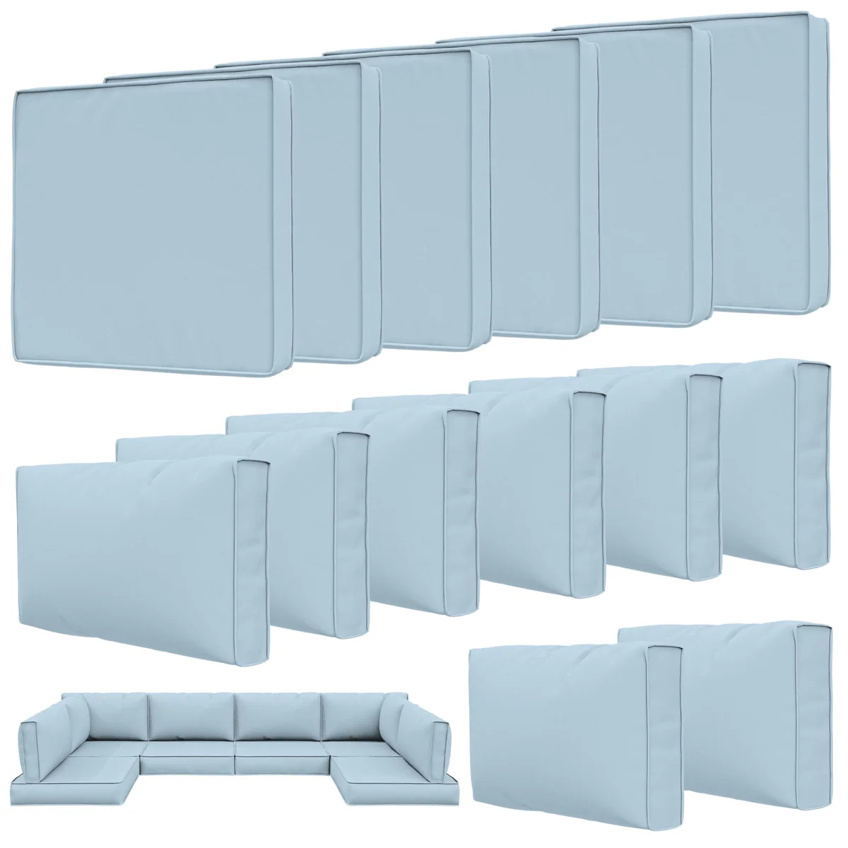 Tounosnt Patio Furniture Cushion Covers Replacement