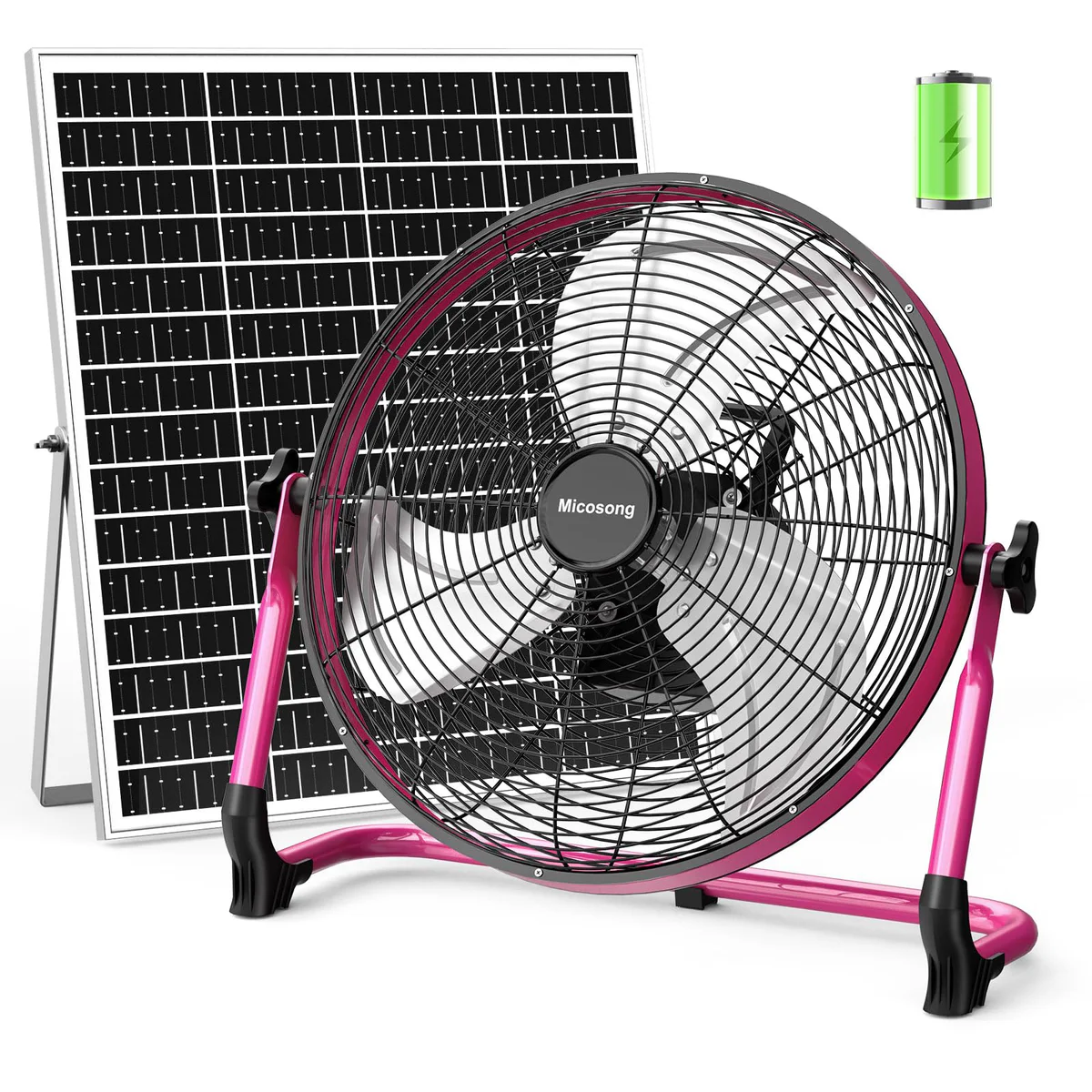Micosong Solar Powered Floor Fan