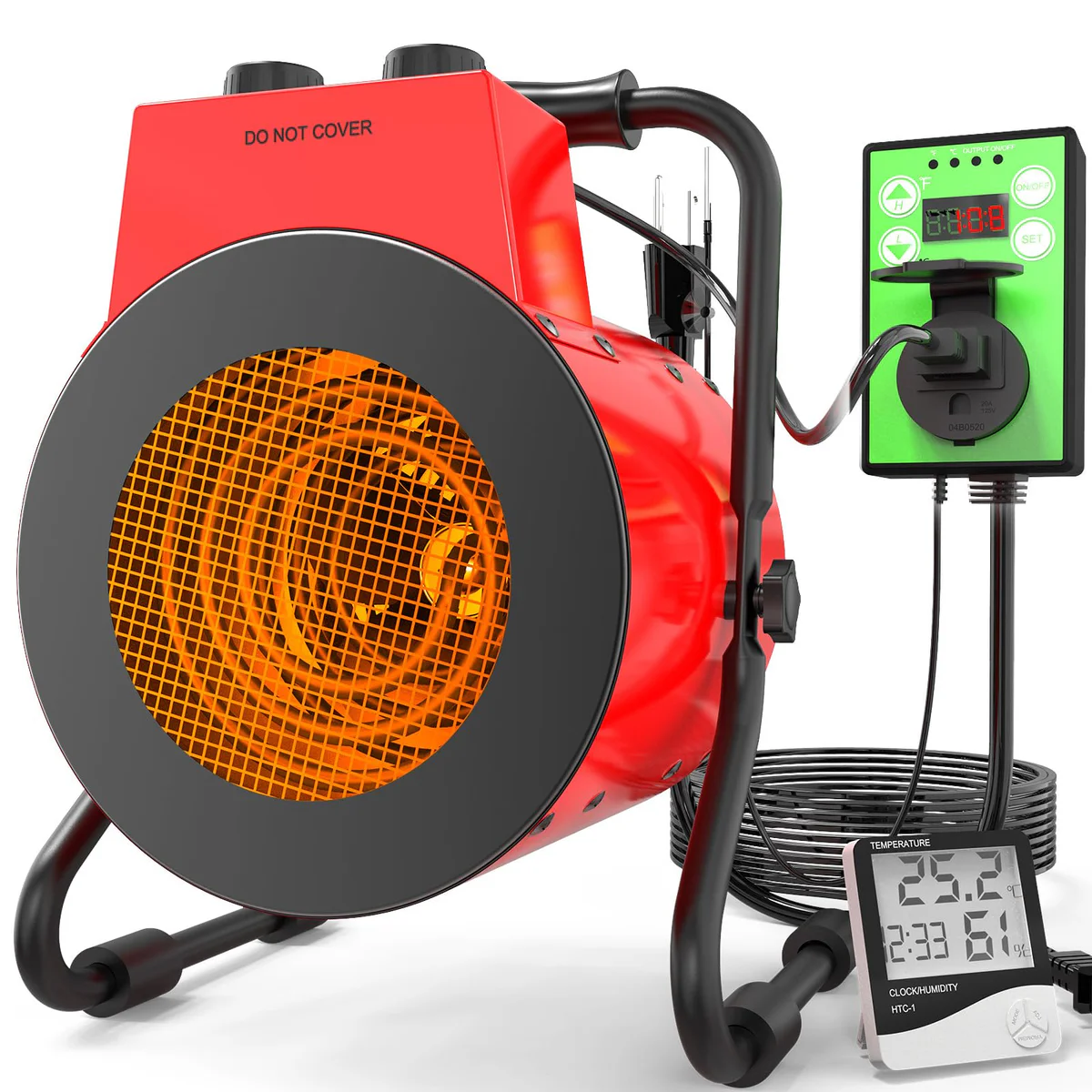 Buyplus 1500W Greenhouse Heater with Digital Thermostat