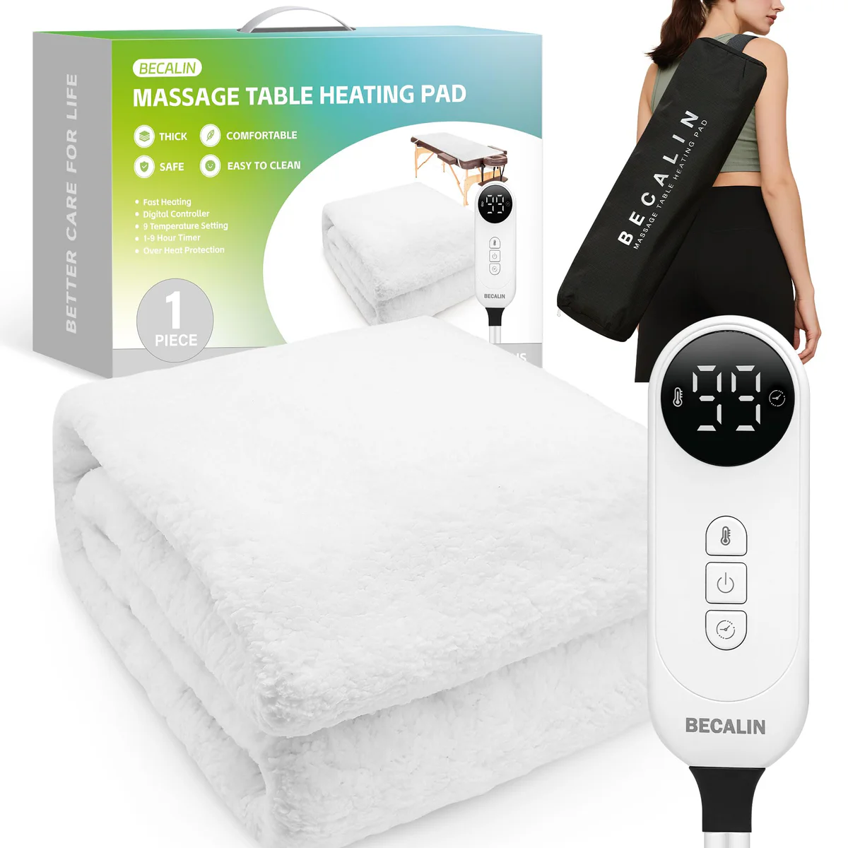 BECALIN Massage Table Heating Pad Warmer
