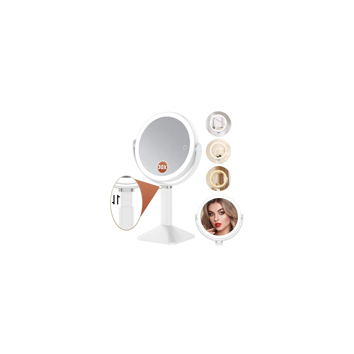 Glowtop Lighted Vanity Makeup Mirror