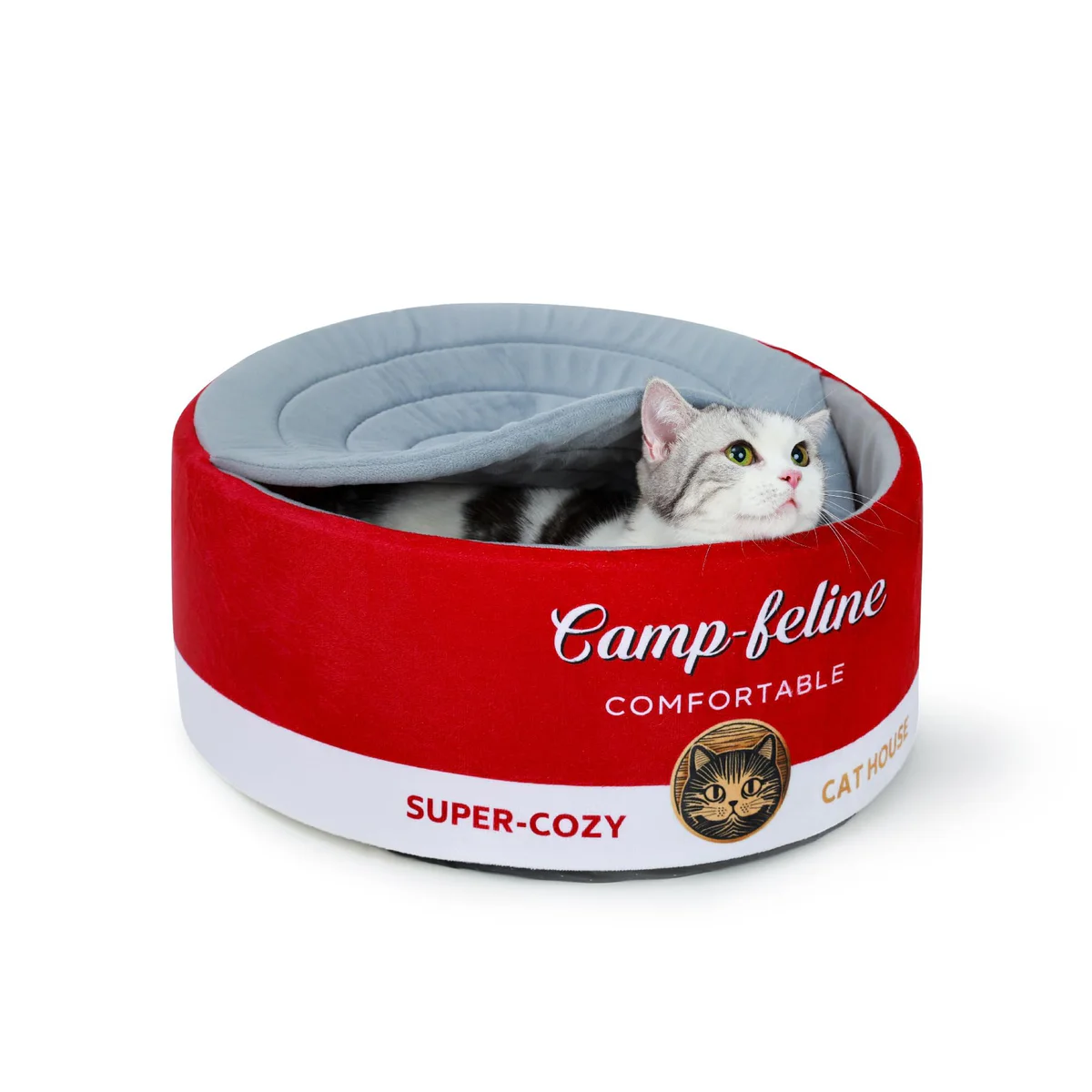 PECHVINO Camp-Feline Ramen Noodle Cat Bed