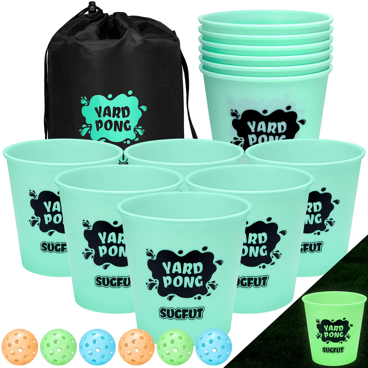 SUGFUT Yard Pong Outdoor Game Set