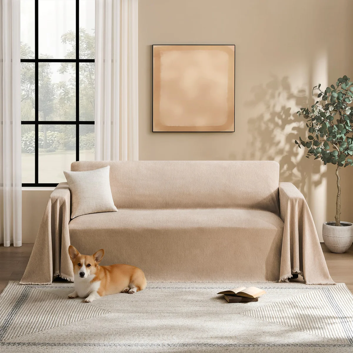 Maymiss Chenille Sofa Couch Cover Furniture Protector