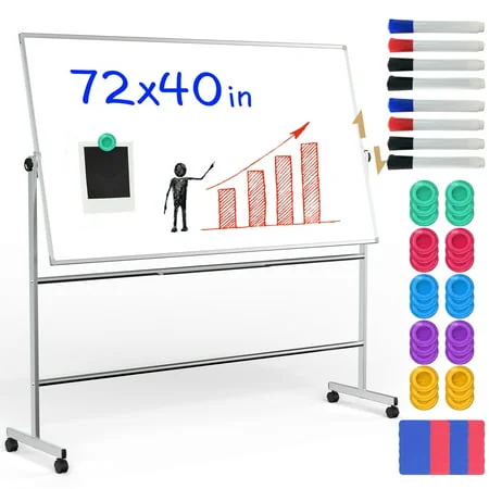 TOWON Double-Sided Mobile Whiteboard