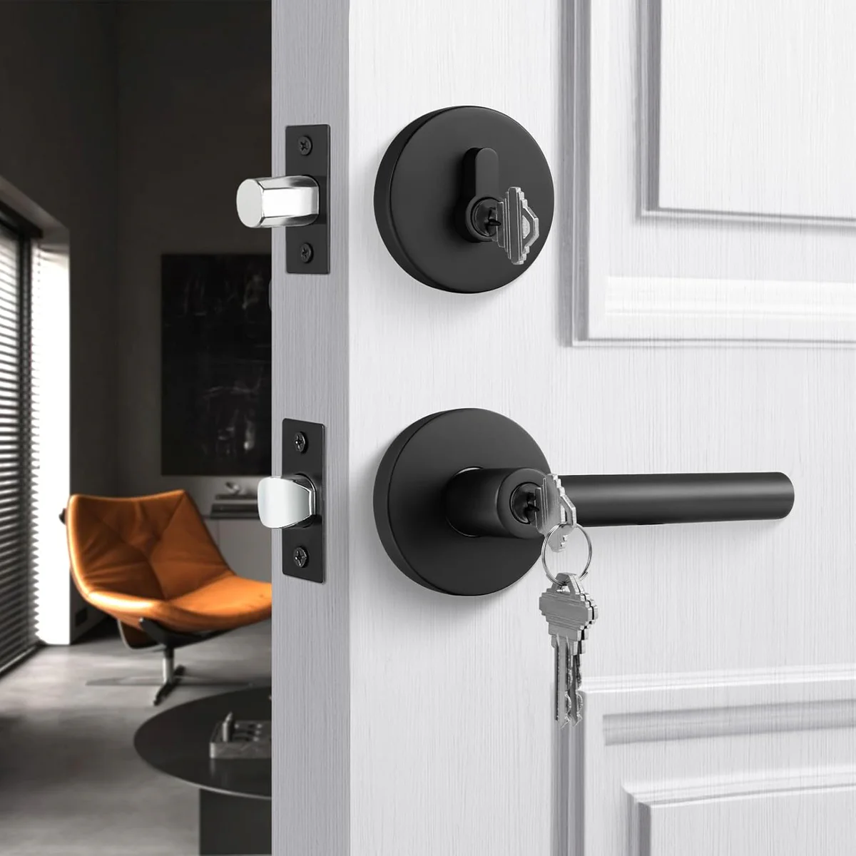 goldenwarm Passage Door Lever Handle Set
