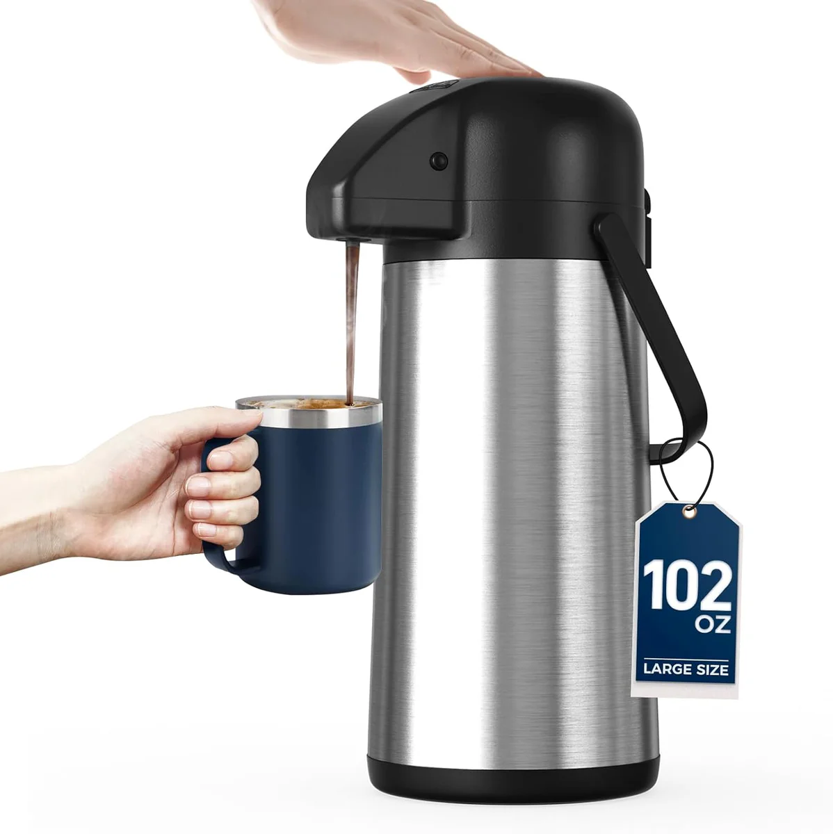 Stainless Steel Thermal Coffee Carafe Beverage Dispenser