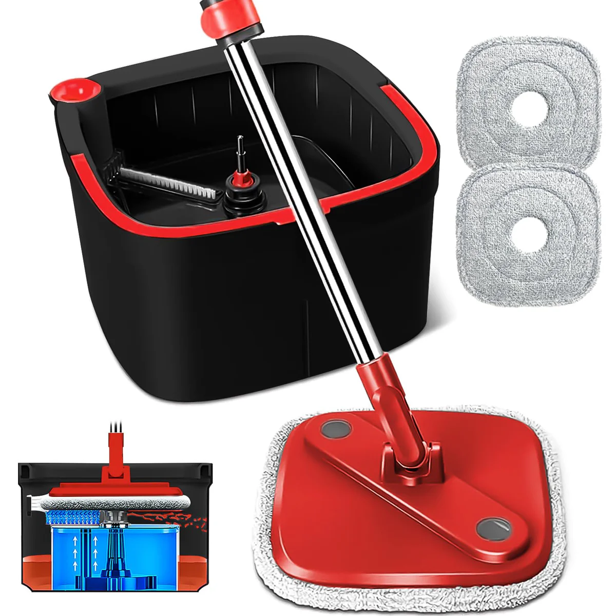 LRWLRW Spin Mop and Bucket Set