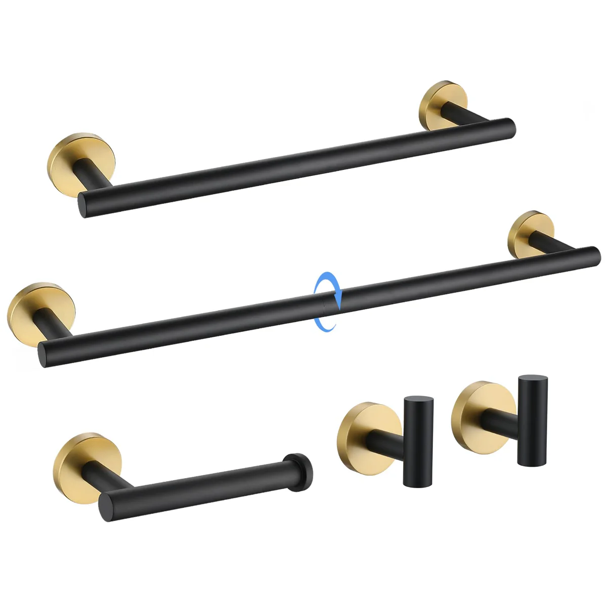 Lairuier Bathroom Hardware Set - Towel Bar, Toilet Paper Holder
