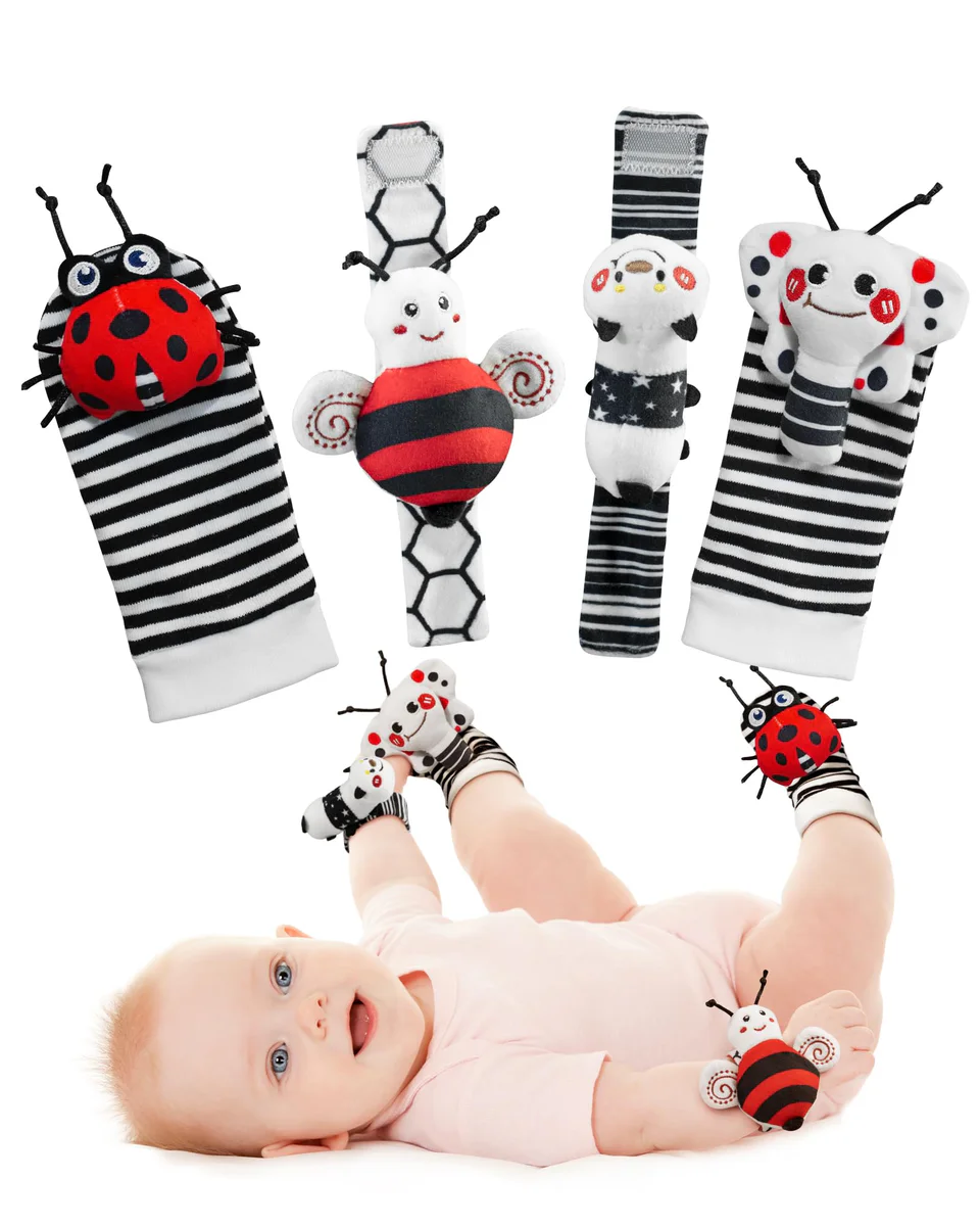 Infinno Infant Rattle Socks and Wristband  