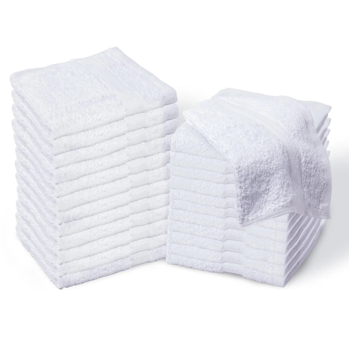 Living Fashions Bulk Spa White Washcloths 