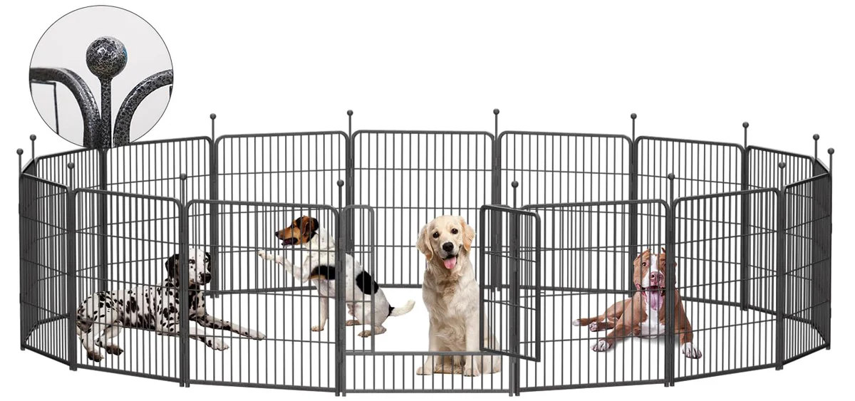 GDKASRNY Dog Playpen Exercise Kennel