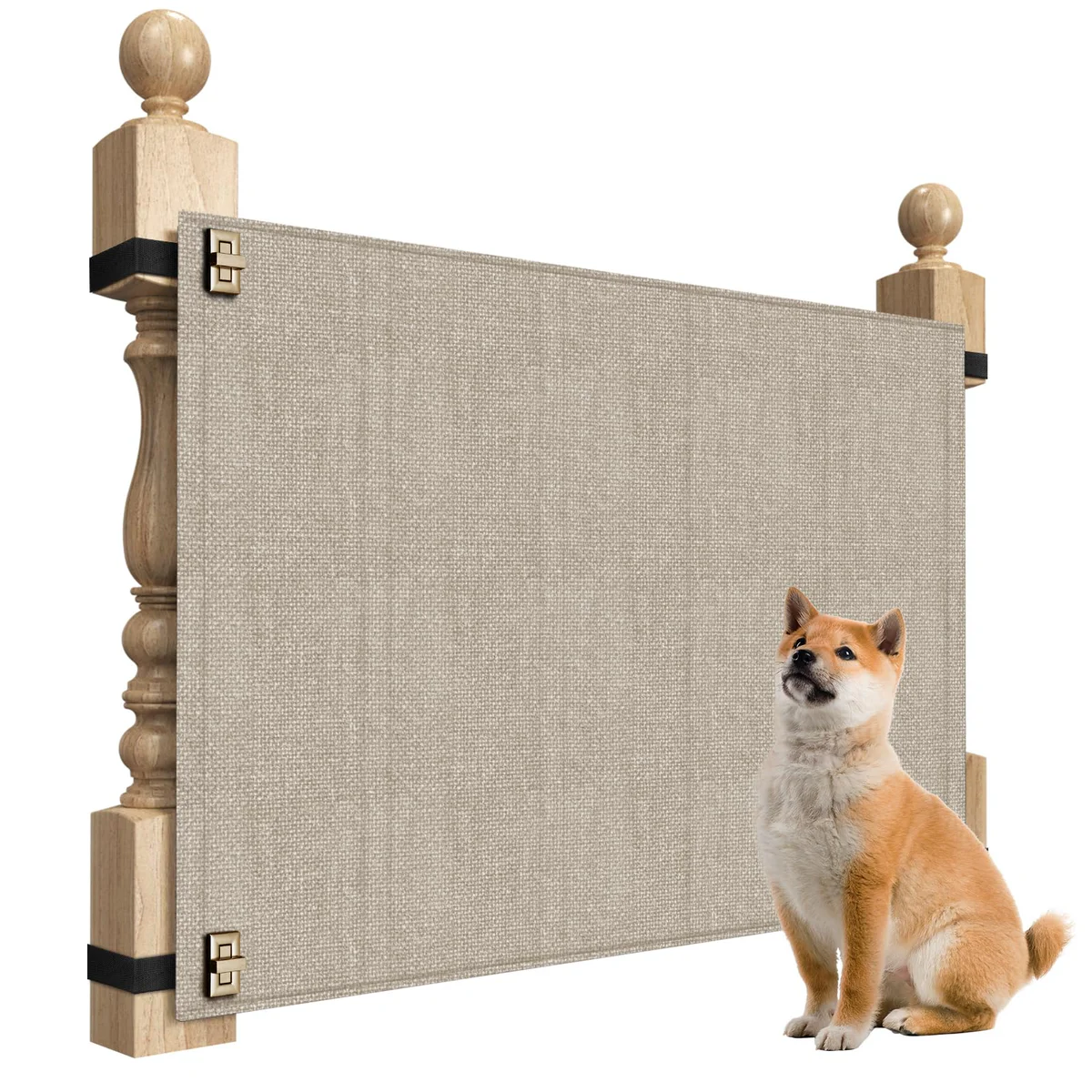 Upitry Fabric Baby Pet Gate for Banisters Stair Safety