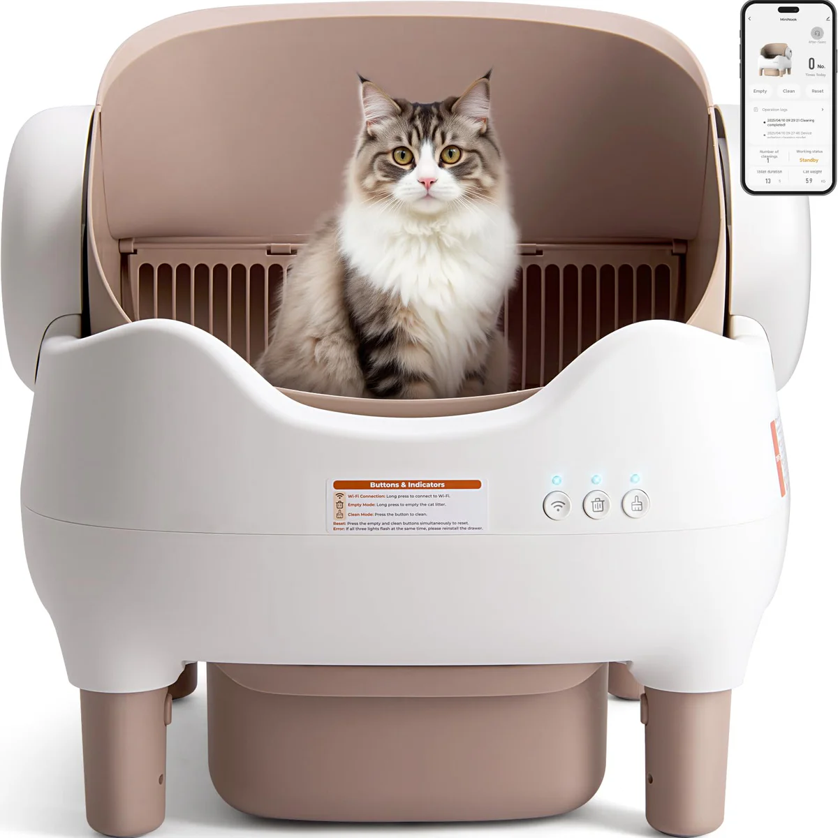 KITPLUS Smart Self-Cleaning Litter Box