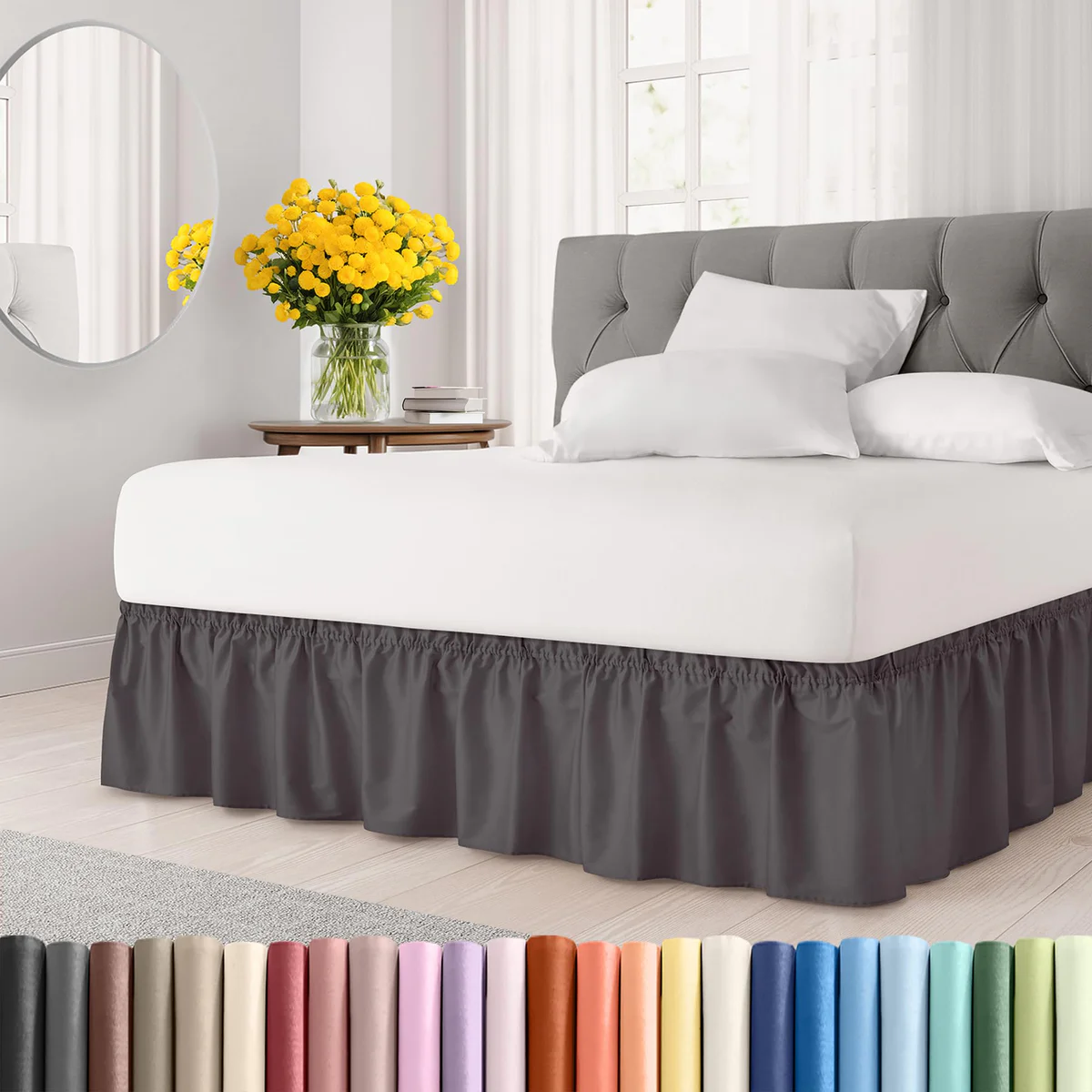 Wrap Around Dust Ruffle Bed Skirt