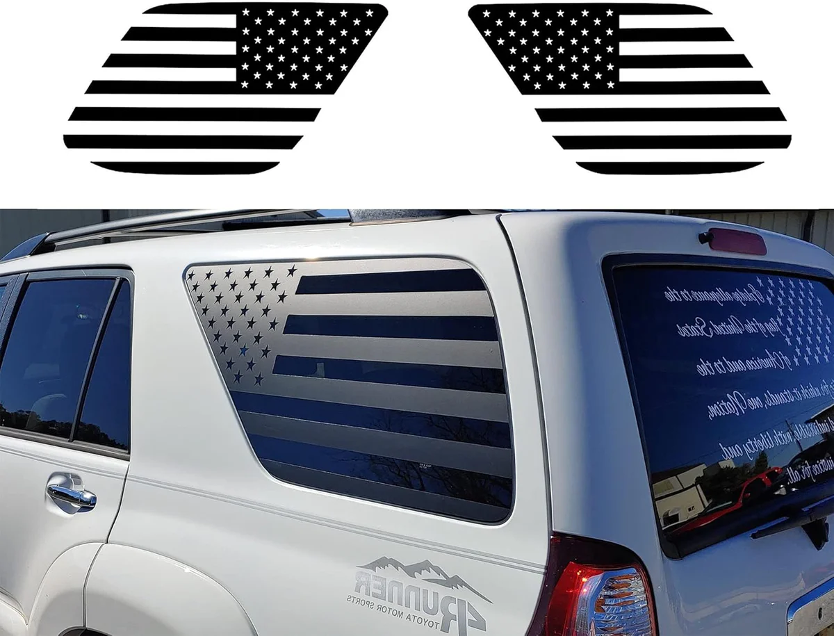 HHLOU Rear Window American Flag Decal
