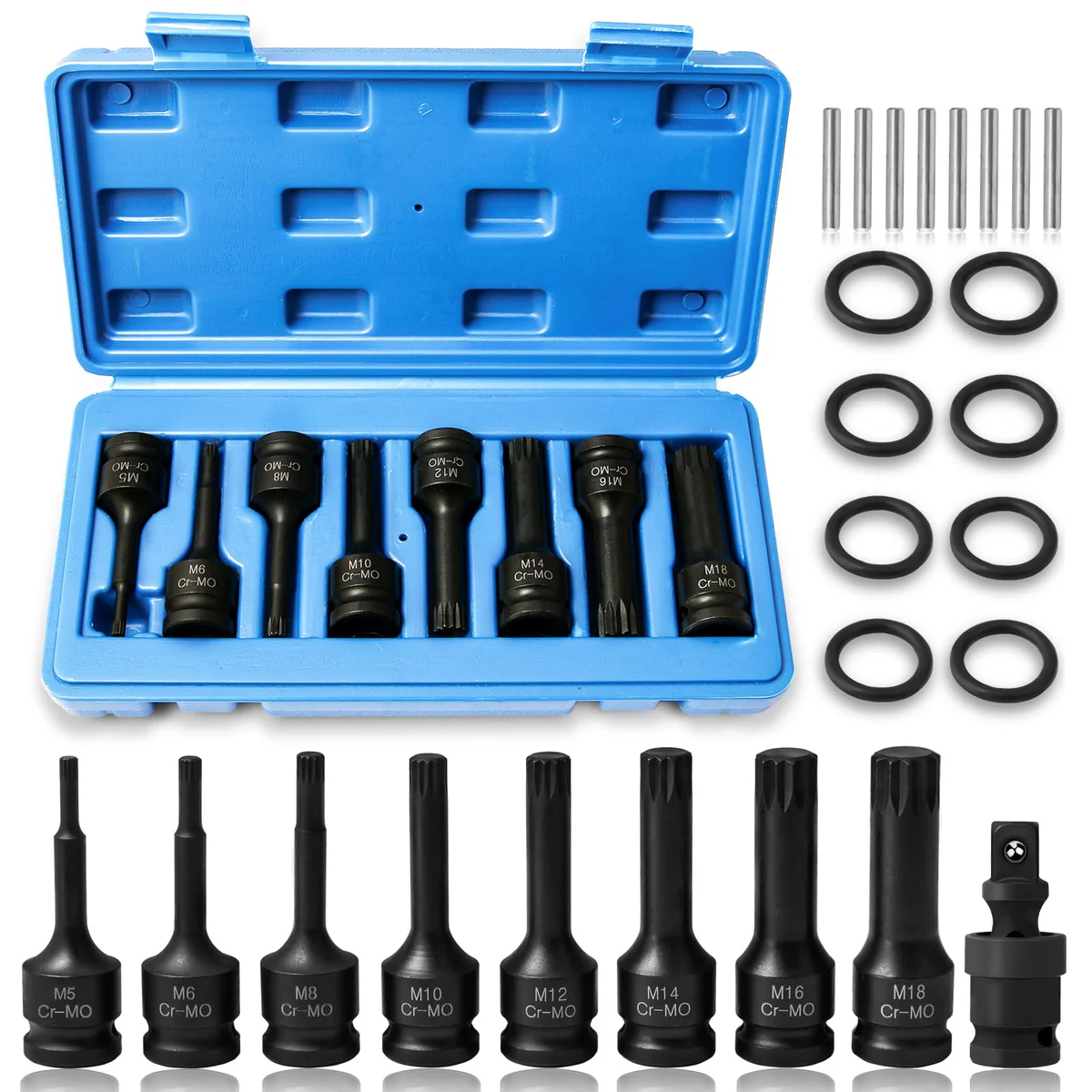 LATTOOK  Impact XZN Triple Square Spline Bit Socket Set