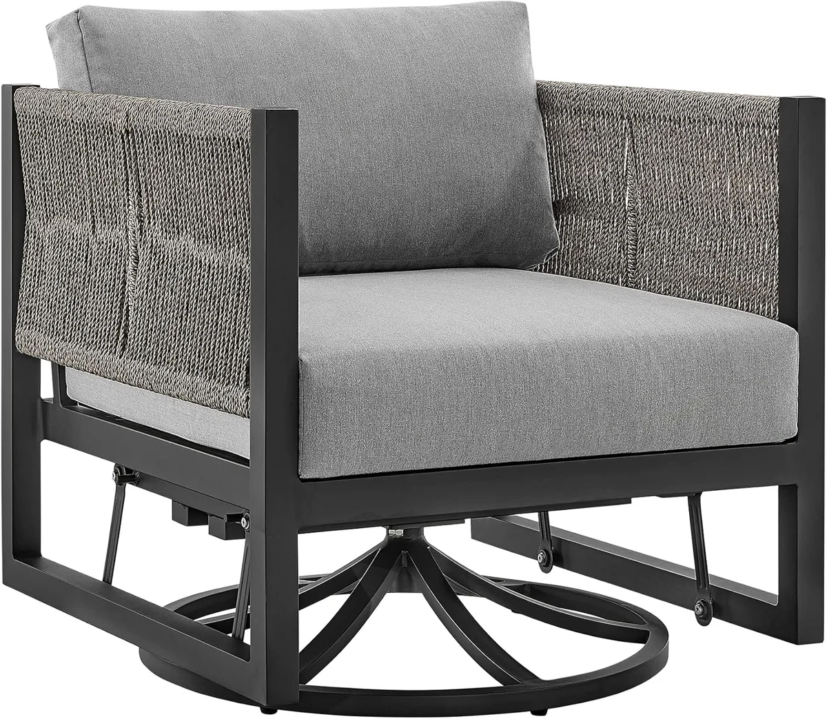 Armen Living Outdoor Swivel Chair