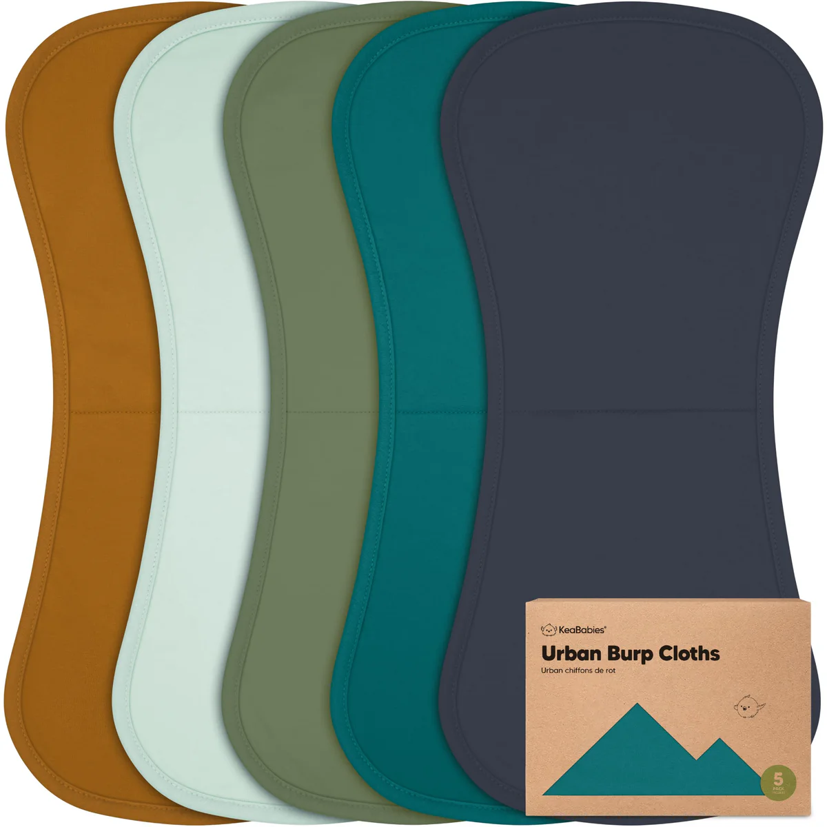 KeaBabies Organic Burp Cloths - Absorbent & Soft