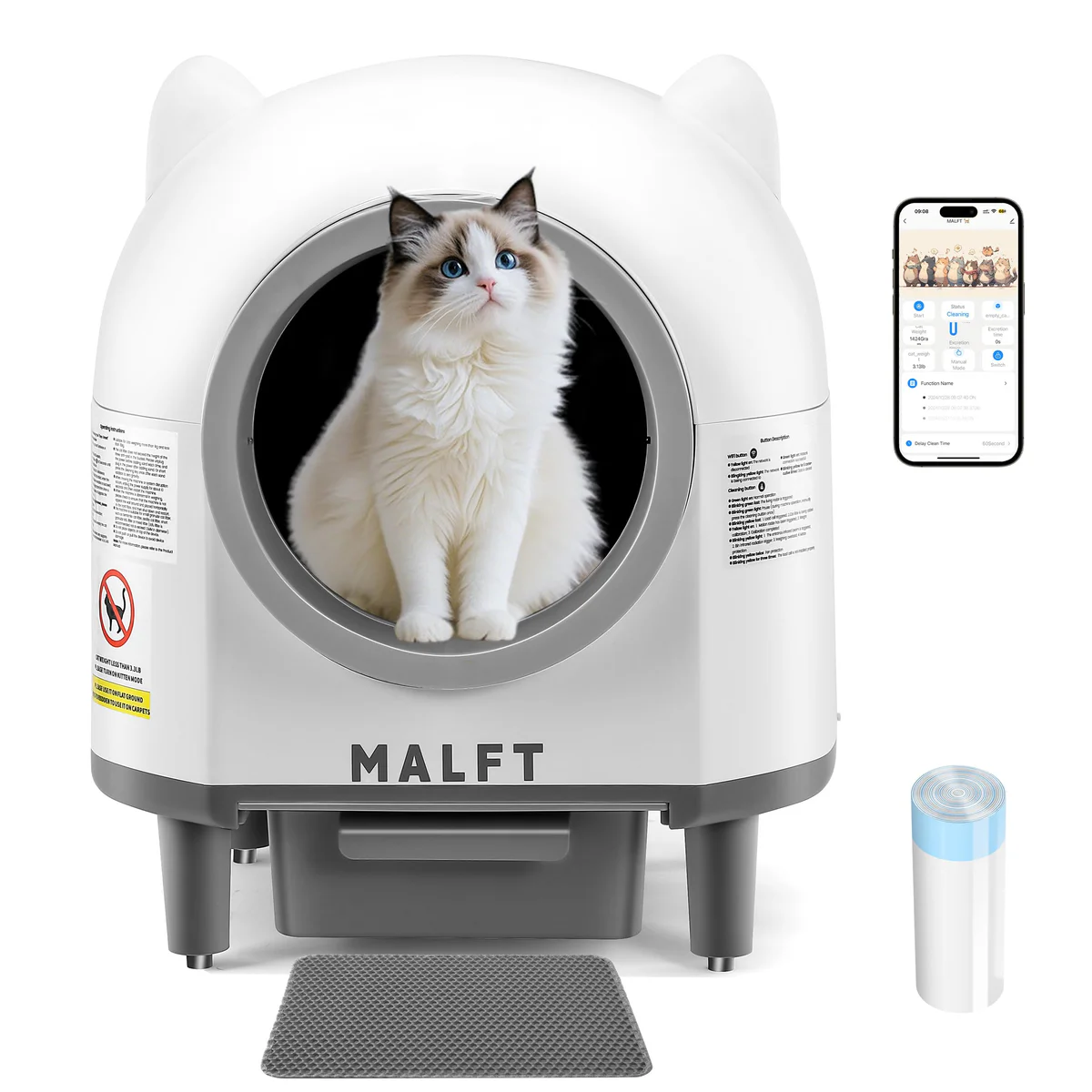 MALFT Automatic Self-Cleaning Cat Litter Box 