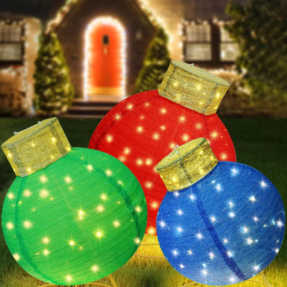 YOTNUS Lighted Christmas Ornaments Outdoor Decorations