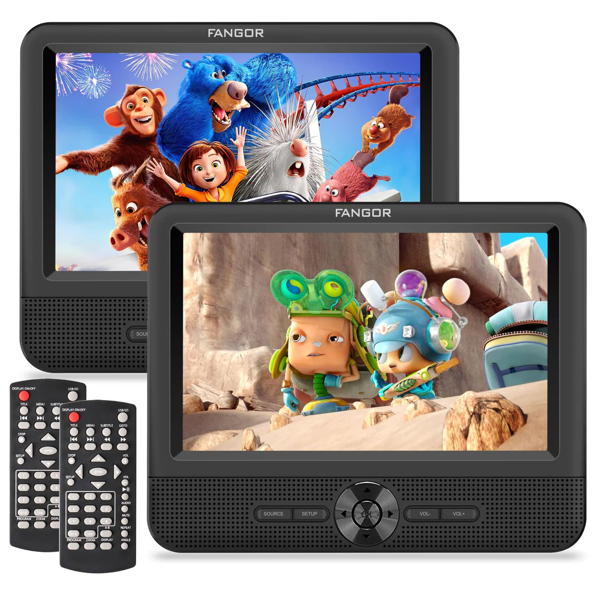 FANGOR Dual Screen Portable DVD Player