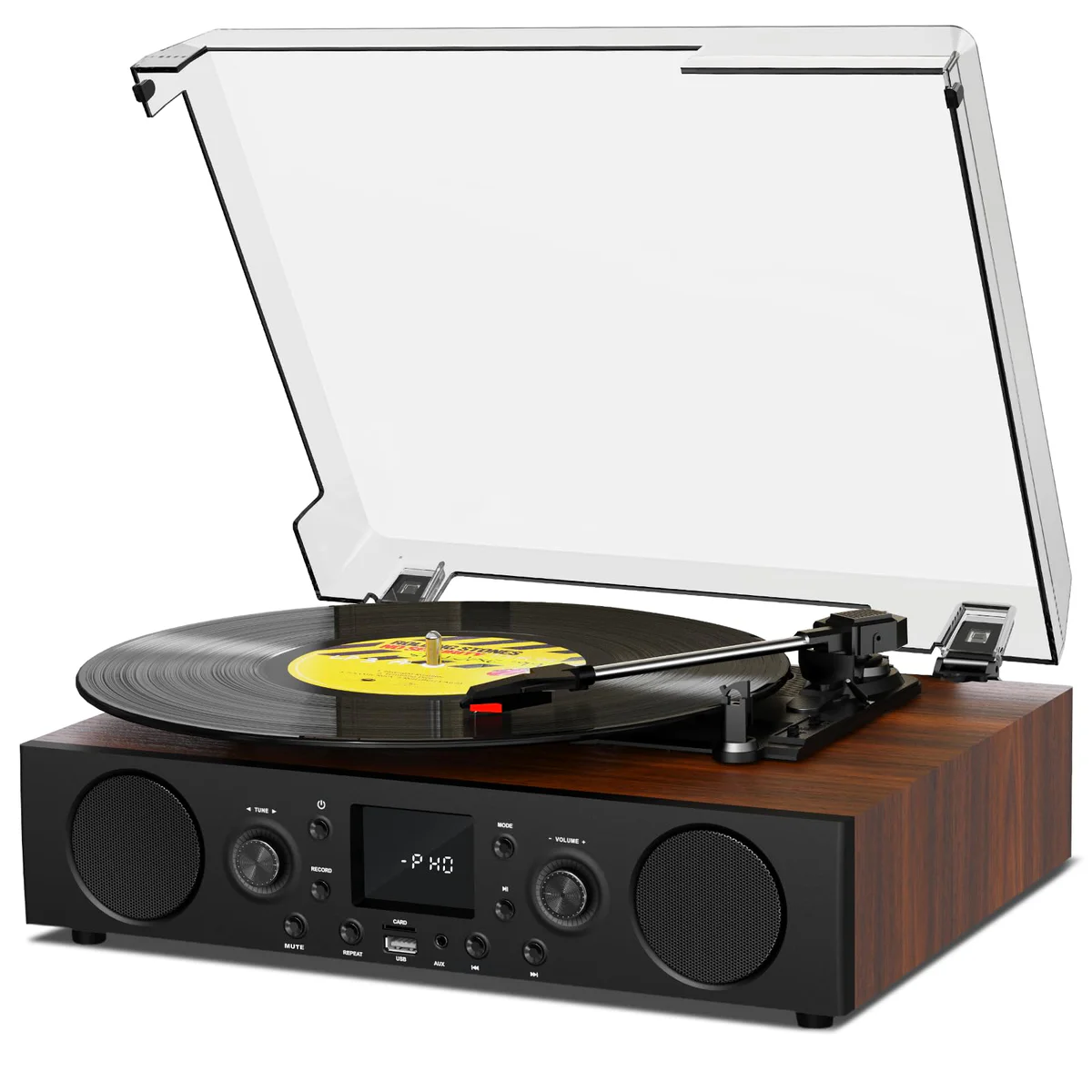JUNGLE MONSTER Portable Vinyl Record Player Turntable