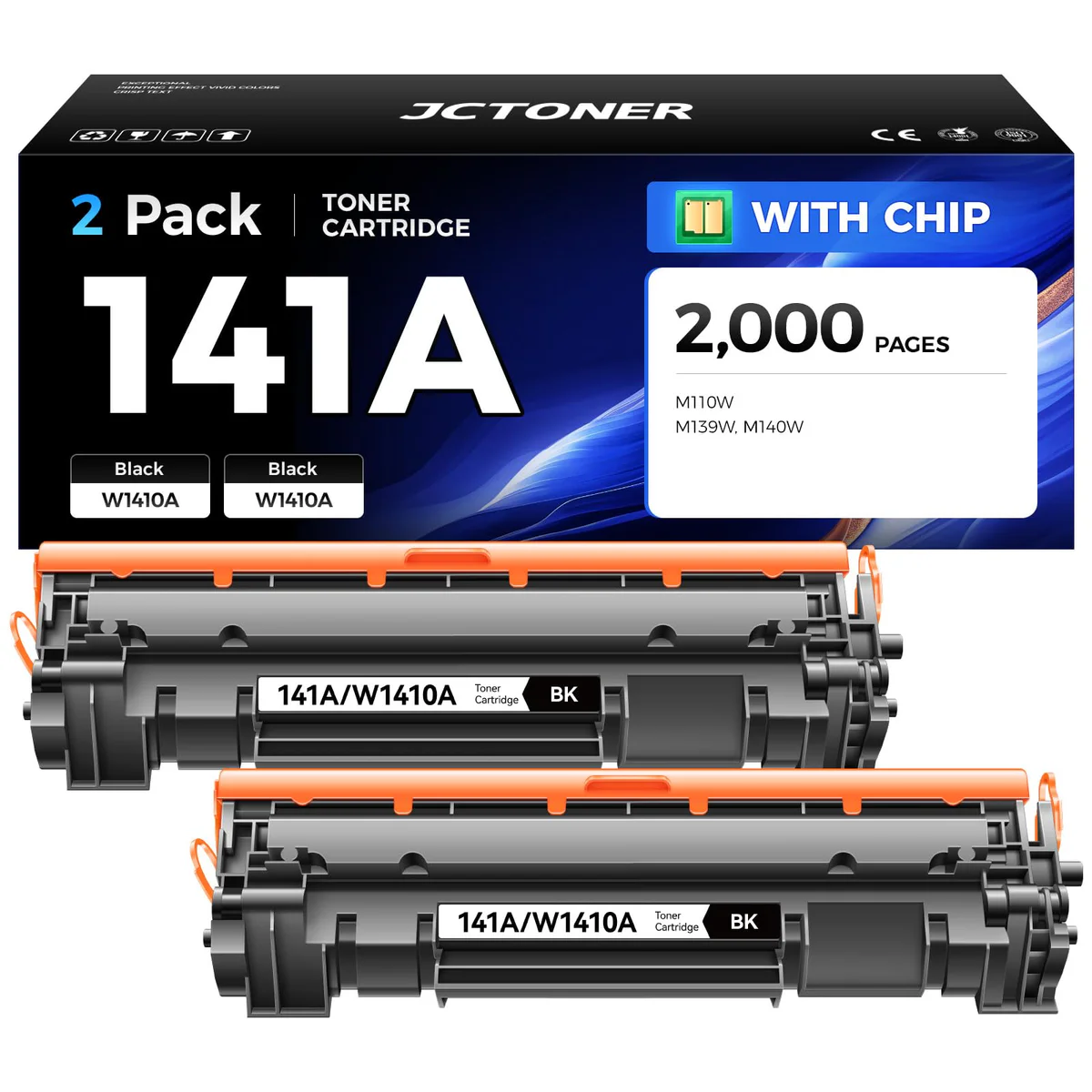 JCTONER W1410A Black Toner Cartridge High Yield