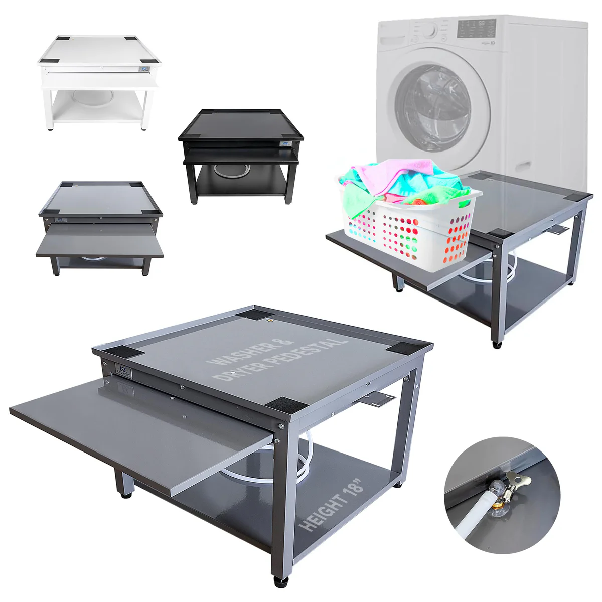 EZ Laundry Universal Washer and Dryer Pedestal