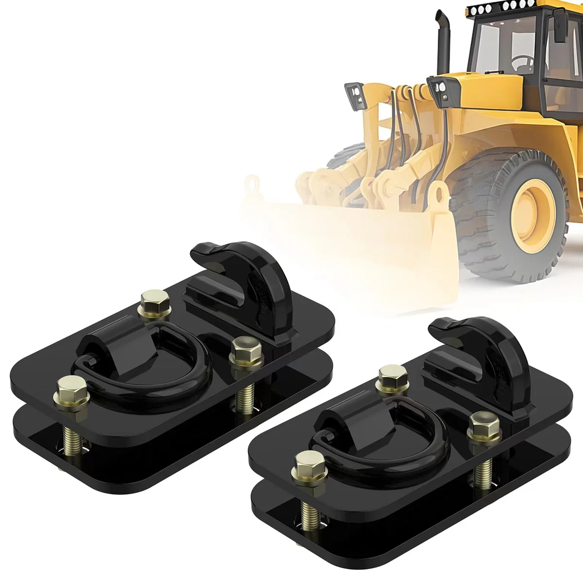 Aprapustec Tractor Bucket Hooks w/ Tie Down Ring