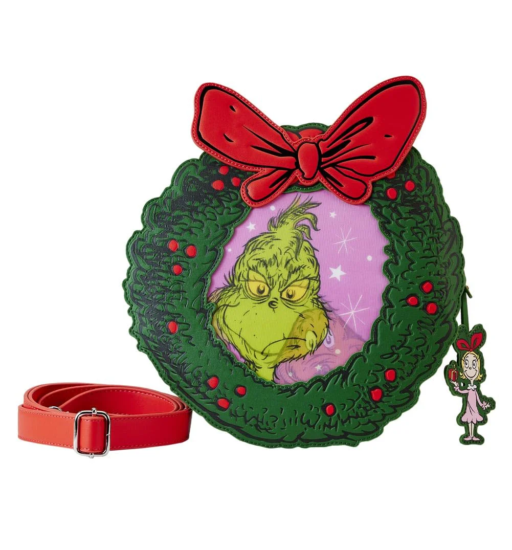Loungefly Grinch Wreath Crossbody Bag